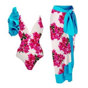 2026 Hot Sale [ Shipped from China ] European and American  womens swimsuit bikini set   Modest belly-covering beach dress chiffon wrap skirt   Spot Goods B3