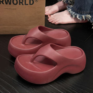 Free Shipping Thick-Soled Height-Increasing Flip-Flops For Women Summer Outdoor Wear 2026 New Style Non-Slip Beach Sandals