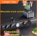 ✨2024New&100%ori&Garansi seumur hidup&New&Ready✨ ⭐Kualitas Tinggi ⭐Stop Kontak Tanam Tembok Track Socket 60-100cm Adaptor Soket Track Daya Dapur/Meja meeting Track Socket Tom. 