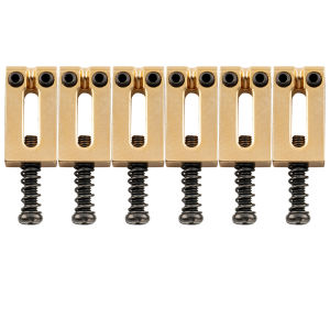 Musiclily Pro 10.5mm Stainless Steel Modern Guitar Tremolo Bridge Saddles for Fender Strat Tele Style Electric Guitar (Set of 6)