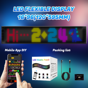 Smart LED Car Flexible display Programmable App Control paparan fleksibel LED for Party 车载广告屏