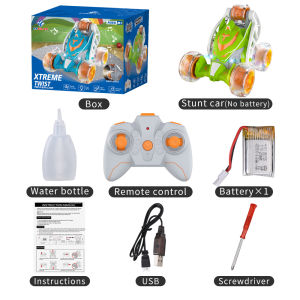 Mobil Stunt RC 360° Rolling Twister Mainan Anak Spray RC Car degan Musik dan Lampu 2.4g Remote