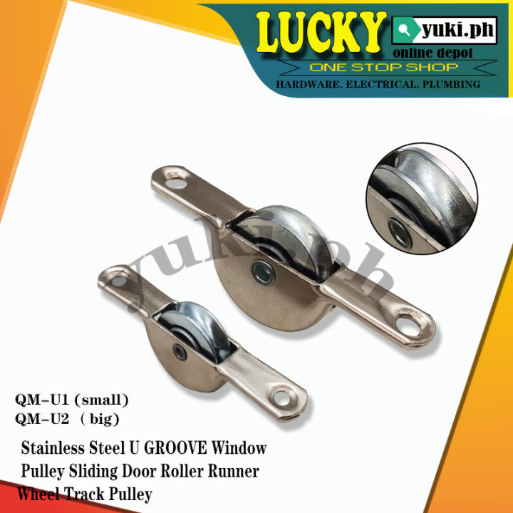 STAINLESS STEEL U-GROOVE ROLLER RUNNER WHEEL TRACK PULLEY | Lazada PH