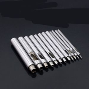 BQGRBT ที่มีคุณภาพสูง กลมกลมๆ สำหรับสายนาฬิกา เข็มขัดหลุม เหล็กไร้สนิม งานฝีมือเครื่องหนัง ที่เจาะรู เครื่องมือสำหรับตัด เครื่องเจาะหนัง เครื่องมือเจาะรู