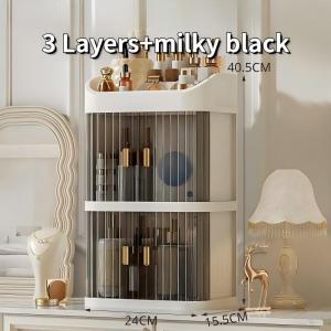 Cosmetics storage box and multi-layer large capacity dressing table makeup box desktop storage cabinet