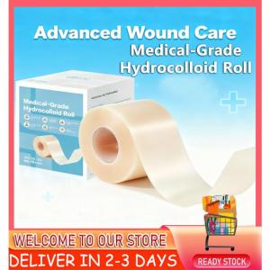 【SG Dliver】Hydrocolloid Roll Bandages for Wound Care Acne Patches/Extra Large Hydrocolloid Tape Roll Medical-Grade Hydrocolloid dressing with Self-Adhesive/Ultra Absorbent/Flexible/Waterproof/DIY Size/Shape First Aid Kit Essenti