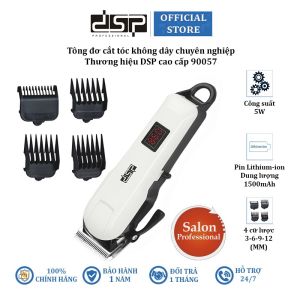 Tông đơ cắt tóc không dây chuyên nghiệp nhãn hiệu DSP 90057 pin Lithium-ion dung lượng 1500 mAh công suất 5W