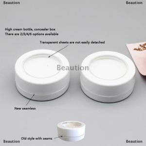 [COD] Beaution กล่องพาเลทแต่งหน้ากล่องพลาสติกใสฝากระโปรงอลูมิเนียมทรงกลมสีครีมคอนซีลเลอร์