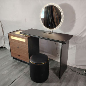 (Free Installation) Belilah Modern Dressing Table with Mirror & Stool Makeup Table Meja Solek