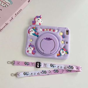 Samsung Tab A9 X115 A9 Plus 5G X216 Silikon Tali Lanyard Unicorn Kuda Poni Gemoy Ada Slot Stylus