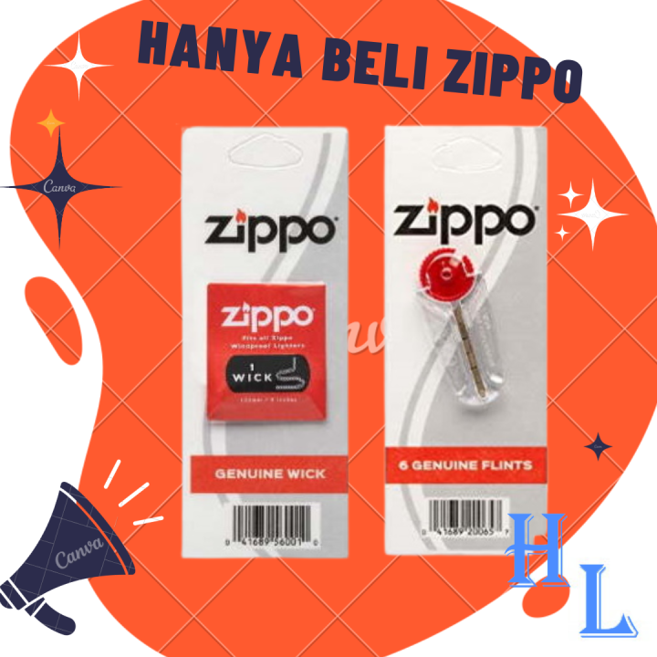 Zippo Flint and Wick Set [Original] Lazada