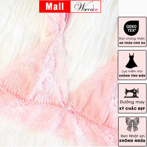 Áo ngực brallet WANNABE ANR08 áo chíp không mút không gọng thoải mái với ren dây vai cánh tiên nữ tính điệu đà