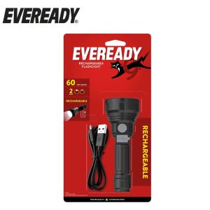 Eveready Value Rechargeable Small Handheld Flashlight Torchlight Torch 60 LED Lumens with 2 Modes VPHCL4