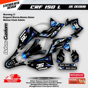 DC 602 Sticker Decal Motor CRF 150 L -Desain Keren -Bebas Request/Custom -Tema Terbaru
