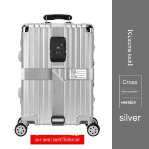 [SG Ready Stock]Adjustable TSA Lock Travel Strap Belt with 3 Digit Pin Lock 20-34 Inches Luggage Cross Straps Luggage Strap Seat Belt Strapping for Travel