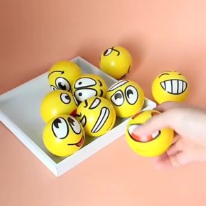 ลูกบอลบำบัด ลูกบอลบริหารมือ หน้ายิ้มคลายเครียด อุปกรณ์กายภาพบริหารกล้ามเนื้อ