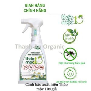 Chế phẩm Thảo mộc 10s diệt côn trùng sinh học an toàn cho sức khỏe bà bầu lẫn trẻ em