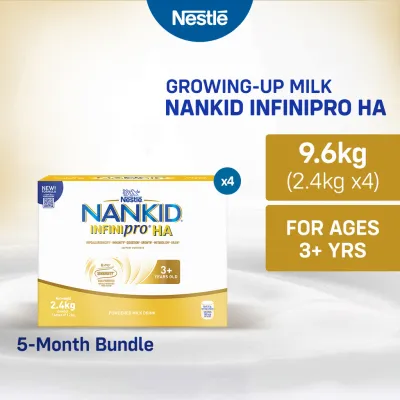 NANKID INFINIPRO HA Four Growing-Up Milk Powder for Children 3+ Years Old 9.6kg (2.4kg x4)