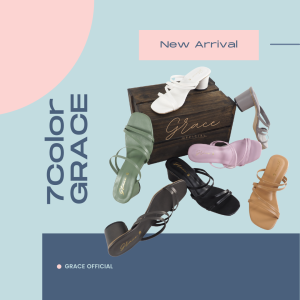 ส่งเร็ว รองเท้าส้นสูง Grace GH-004 รุ่น4สาย รองเท้าแตะส้นสูง 2 นิ้ว รองเท้าไซส์ใหญ่ 36 - 42 รองเท้าผู้หญิง รองเท้าแฟชั่น รองเท้าเปิดส้น สีพาสเทล 7 สี