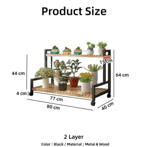【Woody】 Flower Rack Plant Rack Steel Outdoor Rak Pasu Pokok Bunga Outdoor Bertingkat Murah