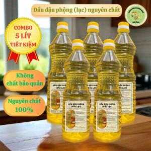 5 LÍT Dầu Lạc Nguyên Chất Thơm Ngon – Nông Sản Vườn Quê BÉ LAND – Dầu Đậu Phộng Sạch Nấu Ăn Chiên Xào Trộn Salad Thơm Ngon