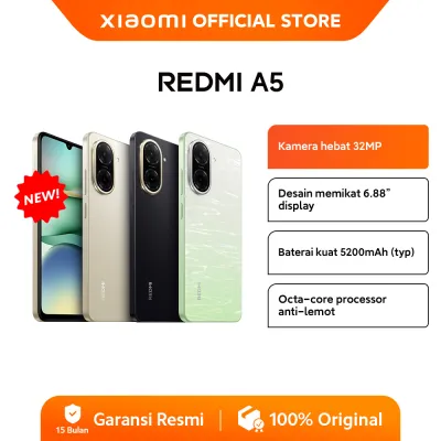 Xiaomi Redmi A5 (4+4GB*/128GB) Kamera hebat 32MP | Desain memikat 6.88display | Baterai kuat 5200mAh | Octa-Core prosesor anti lemot [Official Store]
