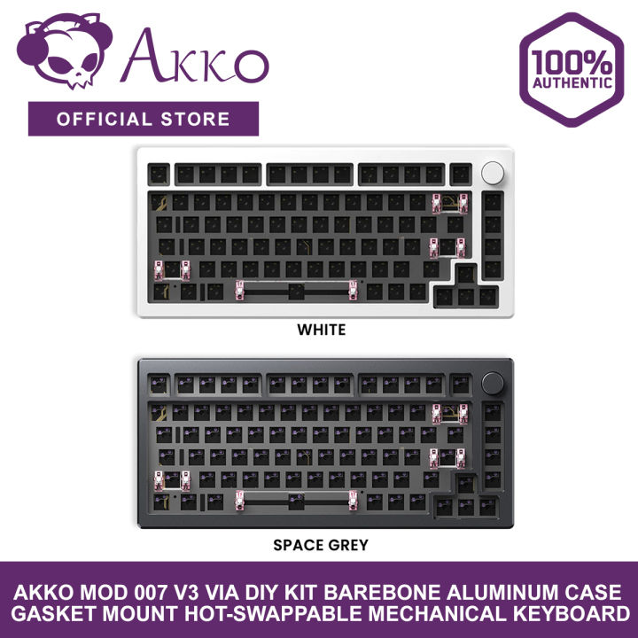 Akko MOD 007 V3 VIA DIY Kit Barebone Aluminum Case Gasket Mount Hot ...