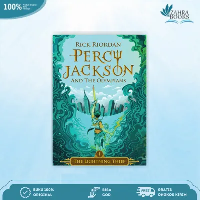 NOVEL PERCY JACKSON (THE LIGHTNING THIEF THE SEA OF MONSTERS THE TITANS CURSE THE BATTLE OF THE LABYRINTH THE LAST OLYMPIAN) By Rick Riordan - MIZAN