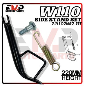 SIDE STAND WAVE110 TONGKAT TEPI W110 SET SPRING BOLT HONDA