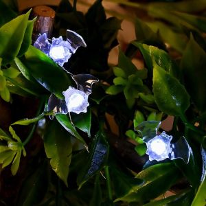 HPVDBP 20/50 Lights Halloween String Lights Black Cat Luminous Pumpkin Lights House Decor USB Charging Bat Decor Halloween Party