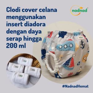 Clodi Nadnad cover celana 7-17kg insert 200ml pant pants anak bayi aktif bergerak belajar pipis toilet training pant pempers pempes popok kain cuci ulang modern grosir murah celana waterproof anti air distributor Brebes jateng yogyakarta diy jogja