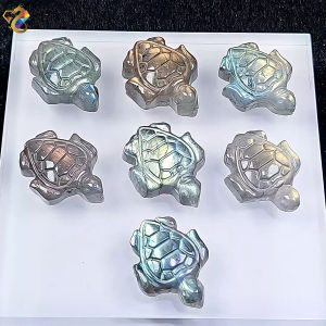Collectors Grade Natural Colorful / Colorful Purple Labradorite Turtle Display
