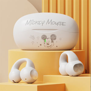 Disney Clip-On Wireless Earphones HIFI Sound Quality Headphones Noise Cancelling Gaming Video Dual Host Sports Bluetooth Headset
