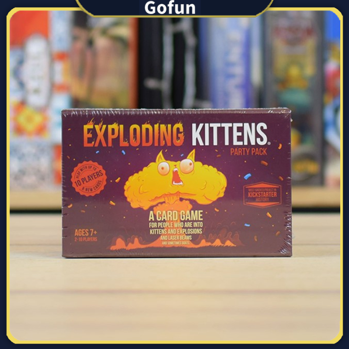 Exploding Kittens Party Pack Card Board Game No music (ภาษาอังกฤษ) บอร์ดเกม เกมค้าเพชร
