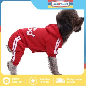 Indopaws ADIDOG Set Baju + Celana Anjing Kucing - Kaos Olahraga Anjing Kucing - Pakaian Olahraga Hewan Peliharaan - Dog Cat Pet Clothes - Baju Hoodie Adidog