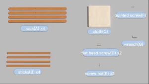 ✨✨Clothes basket laundry basket Japanese wood foldable basket X-frame rattan basket wooden clothes toy storage basket big Ikea basket organizer