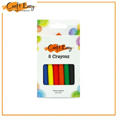 Craft Easy Crayons (8 Colors) - 1 Box
