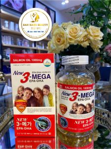 Omega 3 Tinh dầu cá hồi tốt cho não Fatty ACID Salmon OIL 1000mg ( Hàn Quốc )