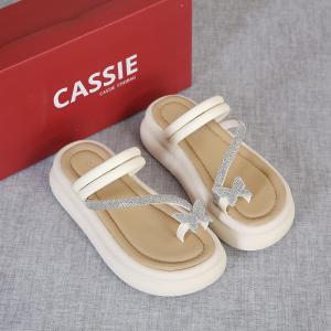 CASSIE Sandal wedges wanita  import sandal slop shoes wanita ( AS04 ) sepatu sendal wedges import