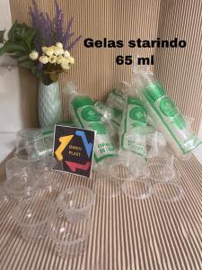 TEMPAT SAMBAL/GELAS SAMBAL/GELAS SAUS/ GELAS ES KRIM ISI 50PCS SUDAH TERMASUK TUTUP MEREK UNIVERSAL FOOD SAVE TERMURAH BERKUALITAS 50ML 65ML