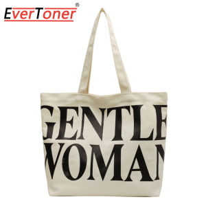 EverToner GW CANVAS TOTE BAG WomenS Large Shoulder Bag Fashion Letter Printing with Handle Tote Bag