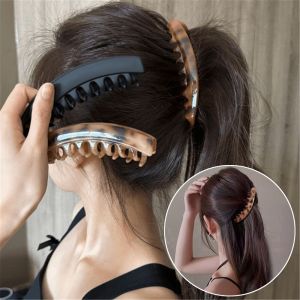 Banana Clip Ponytail Fixing Artifact Back Head High-end Sense Vertical Clip Hair Accessories