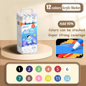 120 Colors Acrylic Markers Pen Set Marker Set Colored Pen Coloring Set Highlighter Pen Acrylic Paint Coloring Materials Set