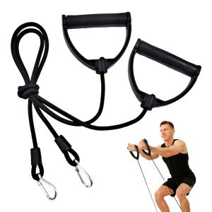 MZRTNZ Rubber Pull Rope Bands Black Strength Training Resistance Bands Exercise Equipment with Handles Rubber Tube Band Muscle Training