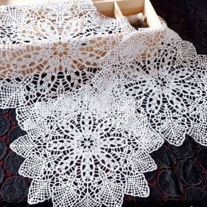 SUNDRIFT Round Delicate Tablecloth Lace Cup Mat Table Decoration Placemat Pad Doily Coaster