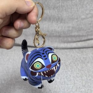 NOVELLEO Lead Singer Rumi Demon Hunters Dolls Pendant Cute Plush Anime Band Doll Key Ring Key Chain Tiger Korean Wave Girl Group Dolls Birthday Gift