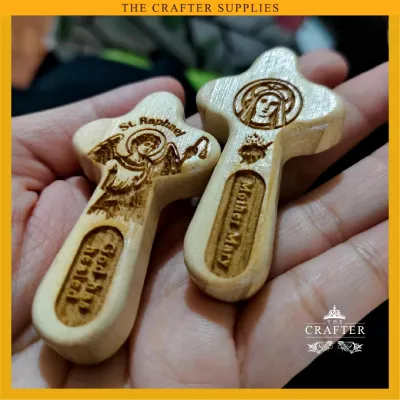 1pc/giftset Wood Mini Cross Holding Cross Comfort Cross Praying Cross Christening Souvenir Holy Land