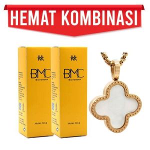 Kalung KK Liforce Rose Gold Paket BIZ 24 Stone Double Ring Square Ladies Elegant Anti Radiasi