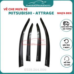 Vè che mưa xe Mitsubishi Attrage đời 2015 - 2025 Nhựa Đen Thái cao cấp sáng bóng