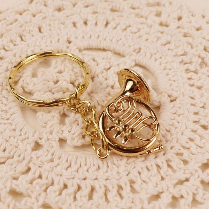 【Limited Quantity】 Saxophone Shape French Horn Keyring Trumpet Keychain ...